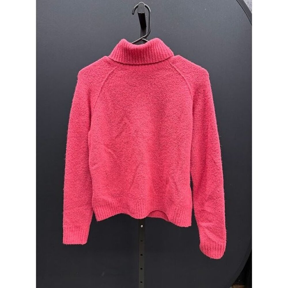 Jeanne Pierre Pink Turtleneck Wool Blend Sweater